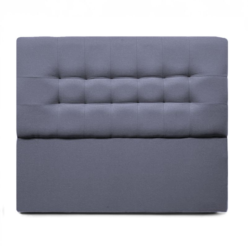 GENERICO - Respaldo De Cama 2 Plazas Valencia Tela Gris Oscuro