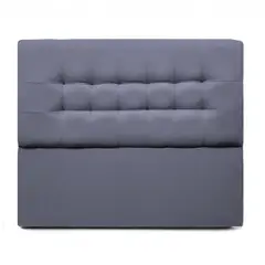 GENERICO - Respaldo De Cama 2 Plazas Valencia Tela Gris Oscuro