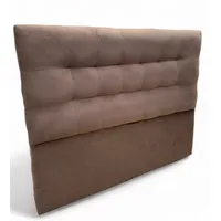 Respaldo De Cama 2 Plazas Valencia Felpa Café