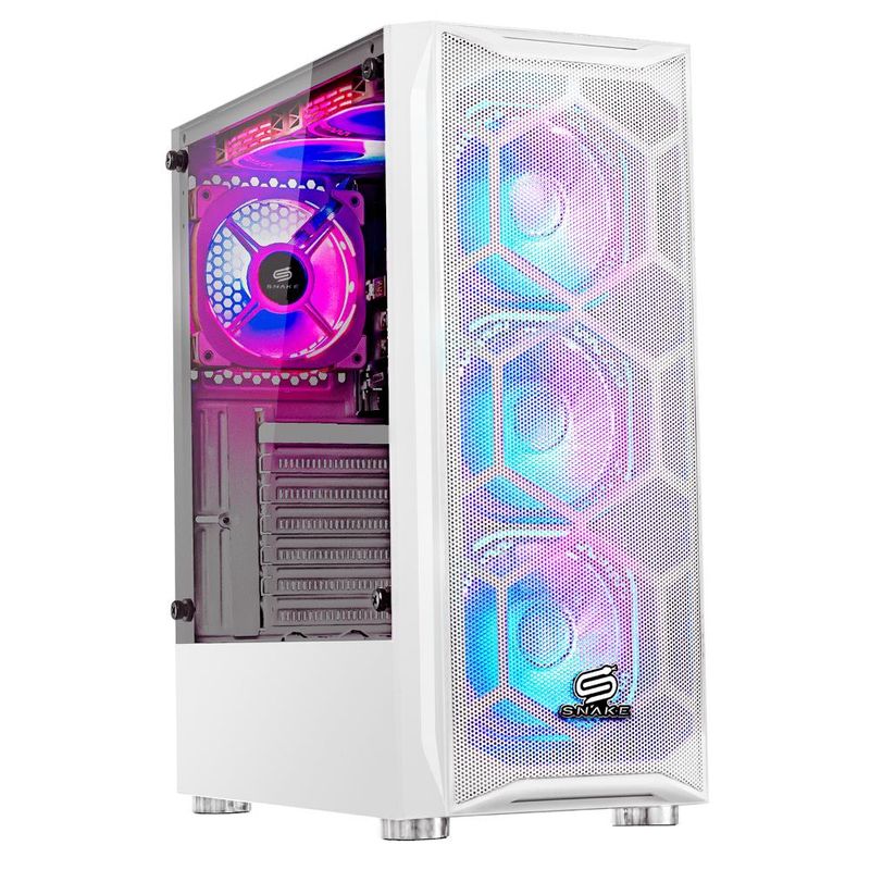 SNAKE GAMER - Pc Gamer Blanca V0 AMD Ryzen 3200G, SSD 256GB, RAM 16 GB SNAKE GAMER