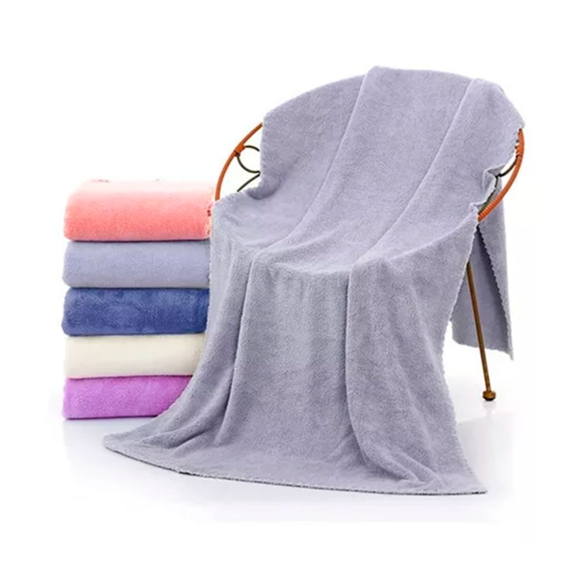 GENERICO - Set 5 Toallas Grandes De Microfibra 70*140cm 300g