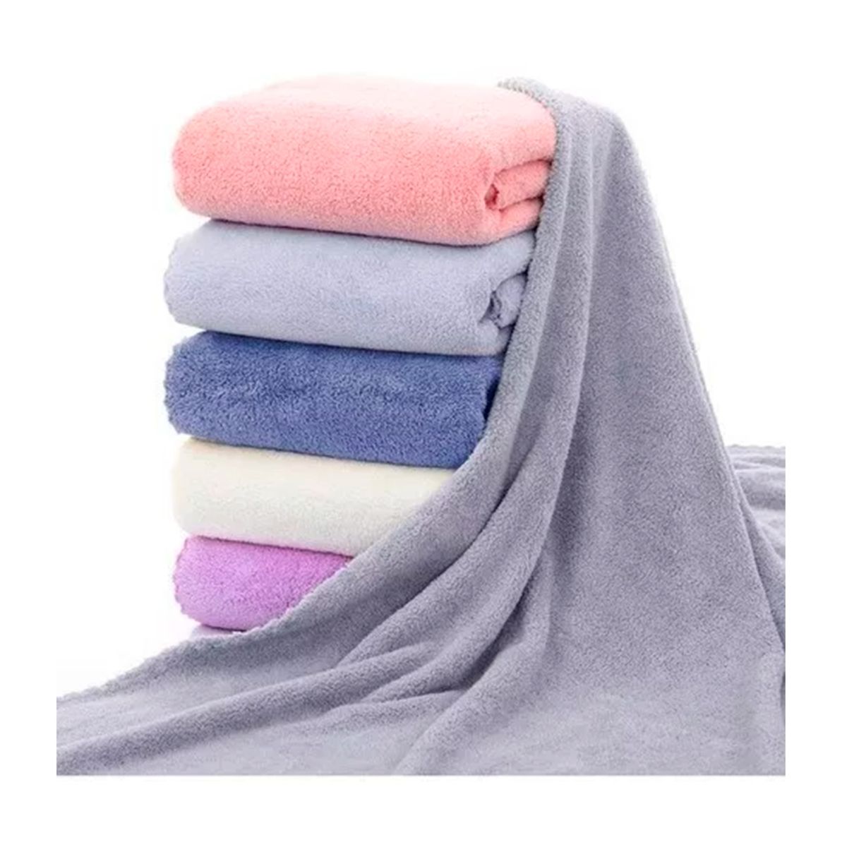 GENERICO - Set 5 Toallas Grandes De Microfibra 70*140cm 300g