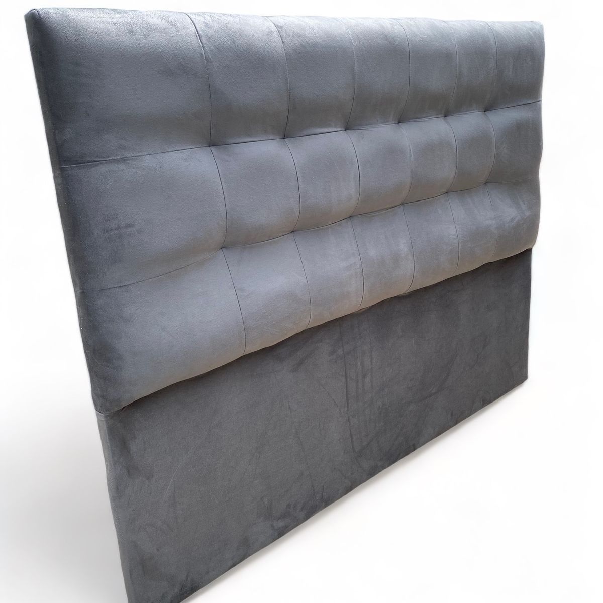 GENERICO - Respaldo De Cama King Valencia Felpa Gris