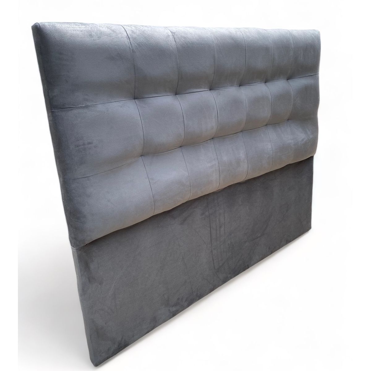 GENERICO - Respaldo De Cama King Valencia Felpa Gris