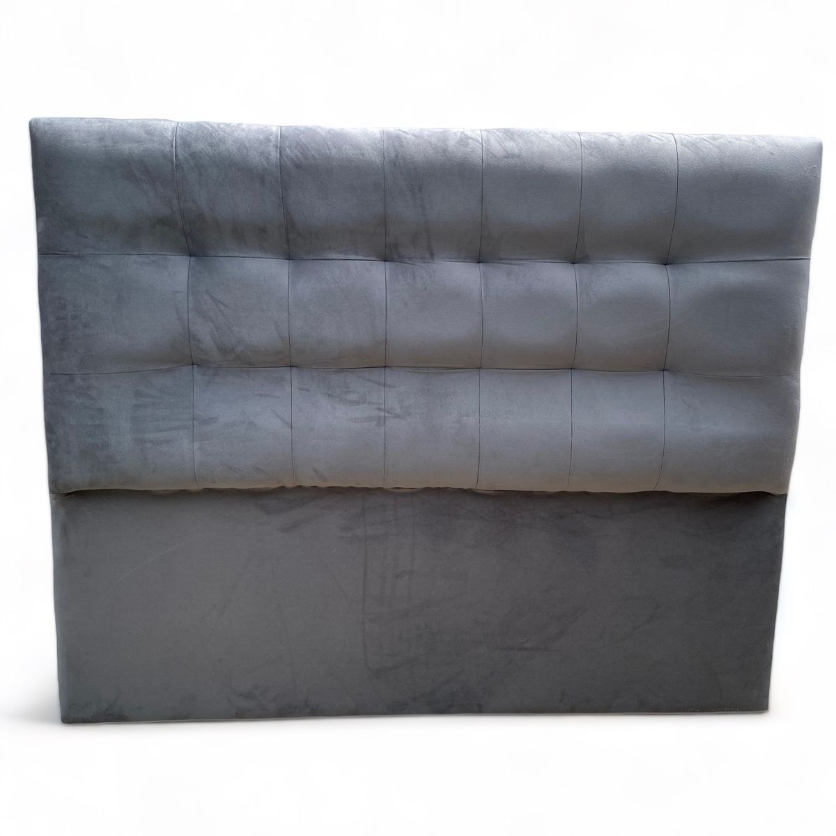 GENERICO - Respaldo De Cama King Valencia Felpa Gris