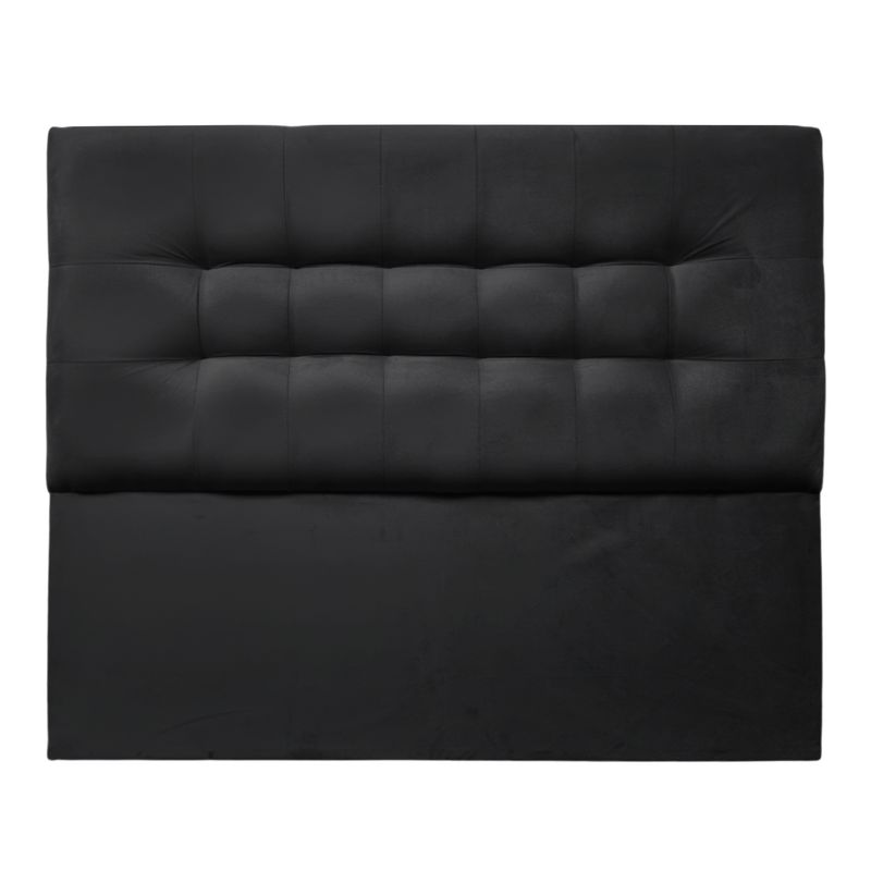 GENERICO - Respaldo De Cama King Valencia Felpa Negro