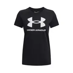 UNDER ARMOUR - Polera manga corta Rival mujer Negro