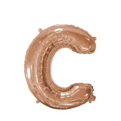 GENERICO - Globo letra C Oro Rosa 16 Pulgadas