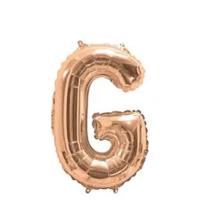 GENERICO - Globo letra G Oro Rosa 16 Pulgadas
