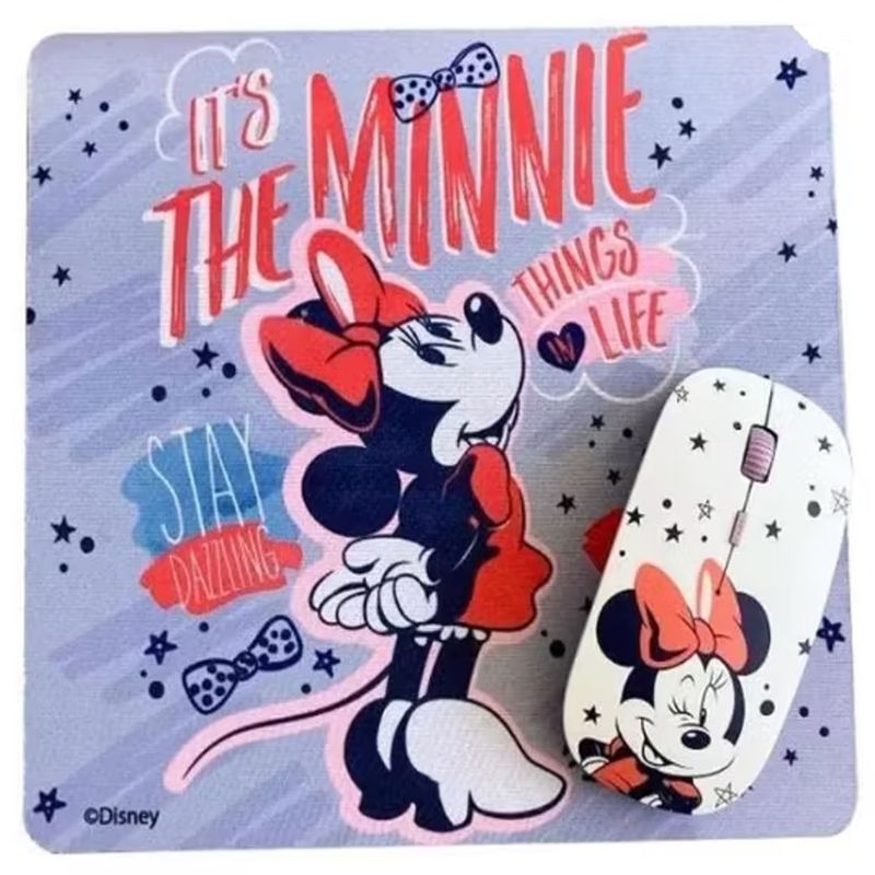 DISNEY - KIT MOUSE INALAMBRICO Y PAD MOUSE MINNIE