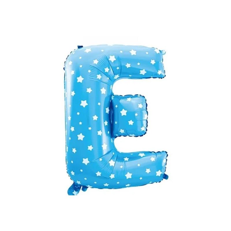 GENERICO - Globo letra "E" Azul 16 Pulgadas