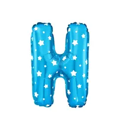 GENERICO - Globo letra "H" Azul 16 Pulgadas