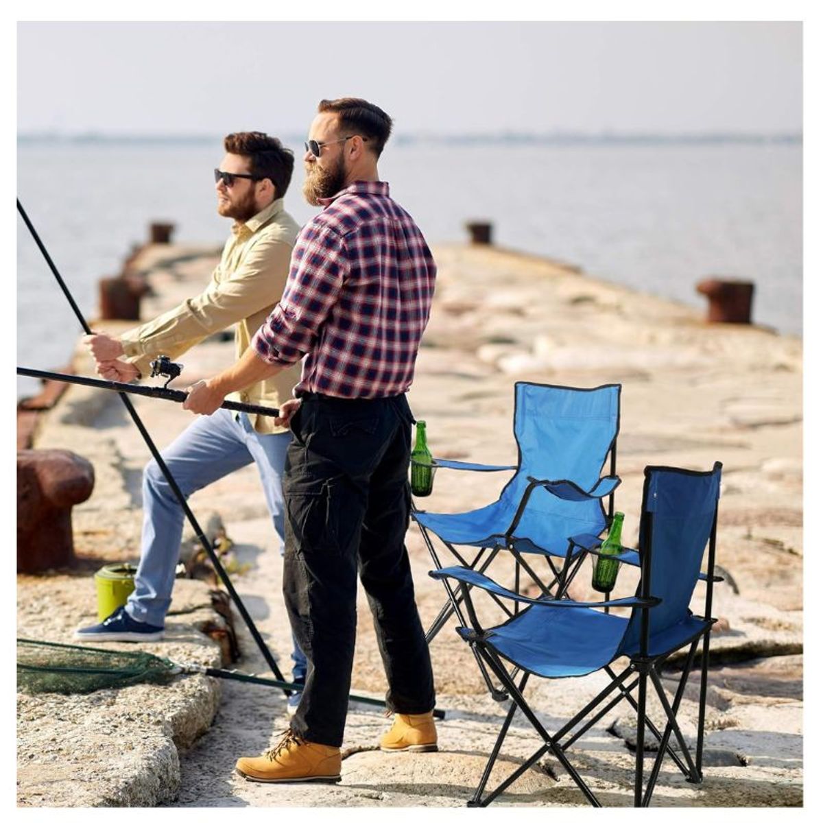 GENERICO - Silla Plegable Playera Portátil Para Camping