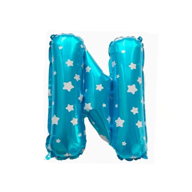 GENERICO - Globo letra "N" Azul 16 Pulgadas