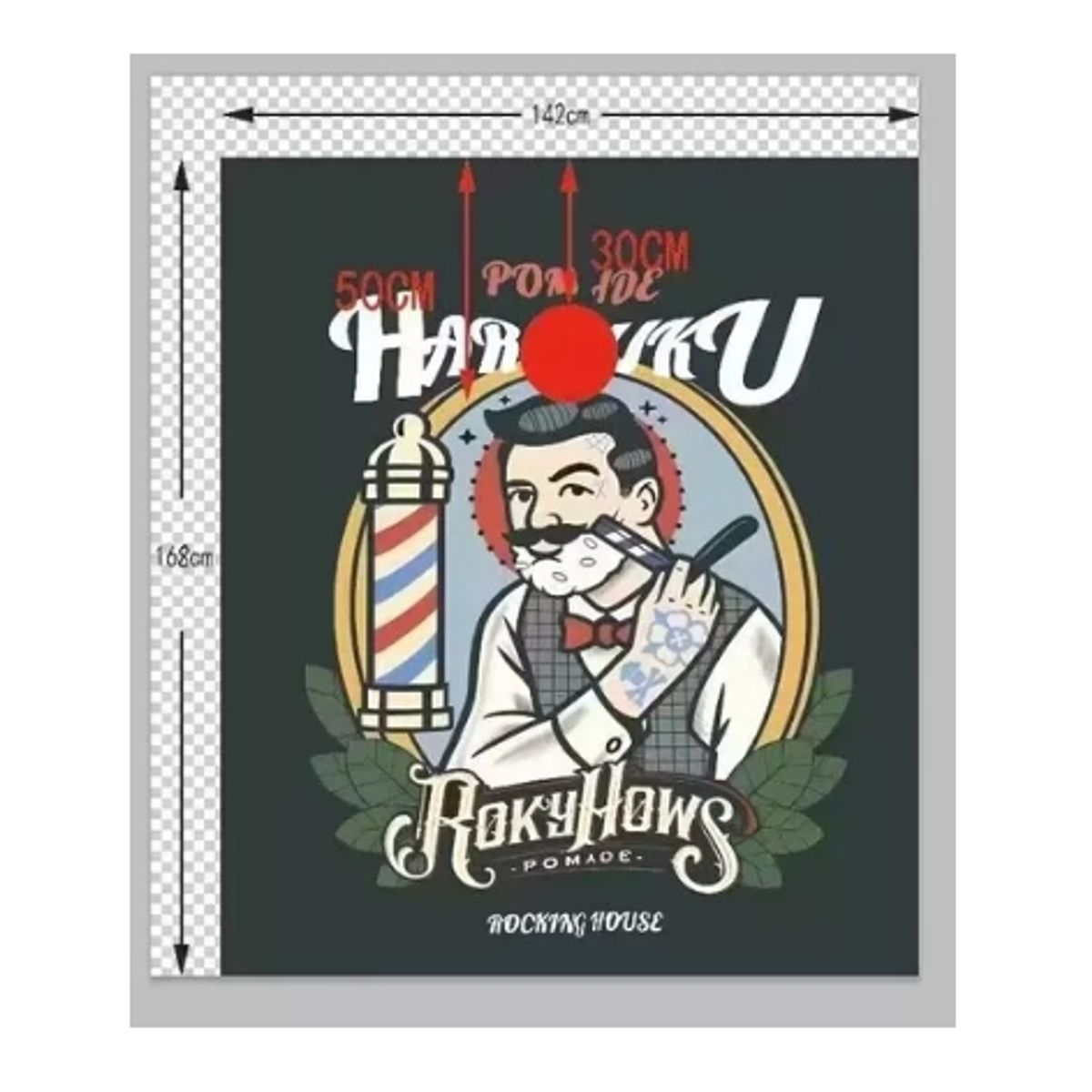 GENERICO - Capa Corte De Barbero Barbería Diseño 104.