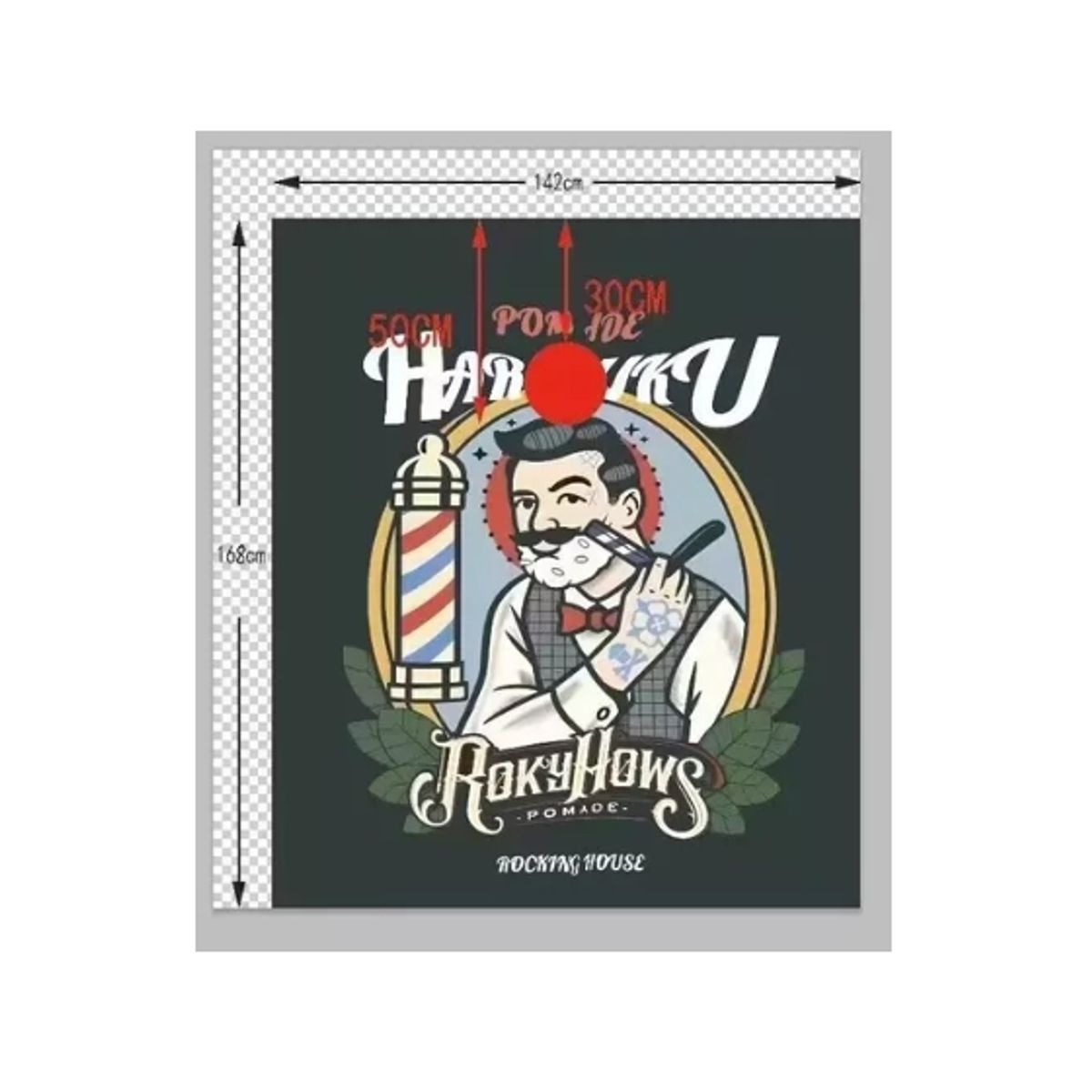 GENERICO - Capa Corte De Barbero Barbería Diseño 104.