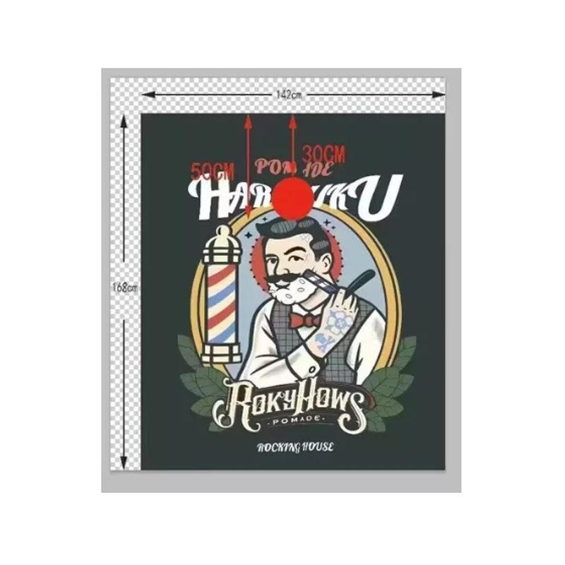 GENERICO - Capa Corte De Barbero Barbería Diseño 104.