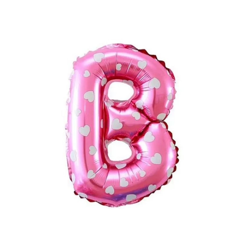 GENERICO - Globo letra "B" Rosa 16 Pulgadas