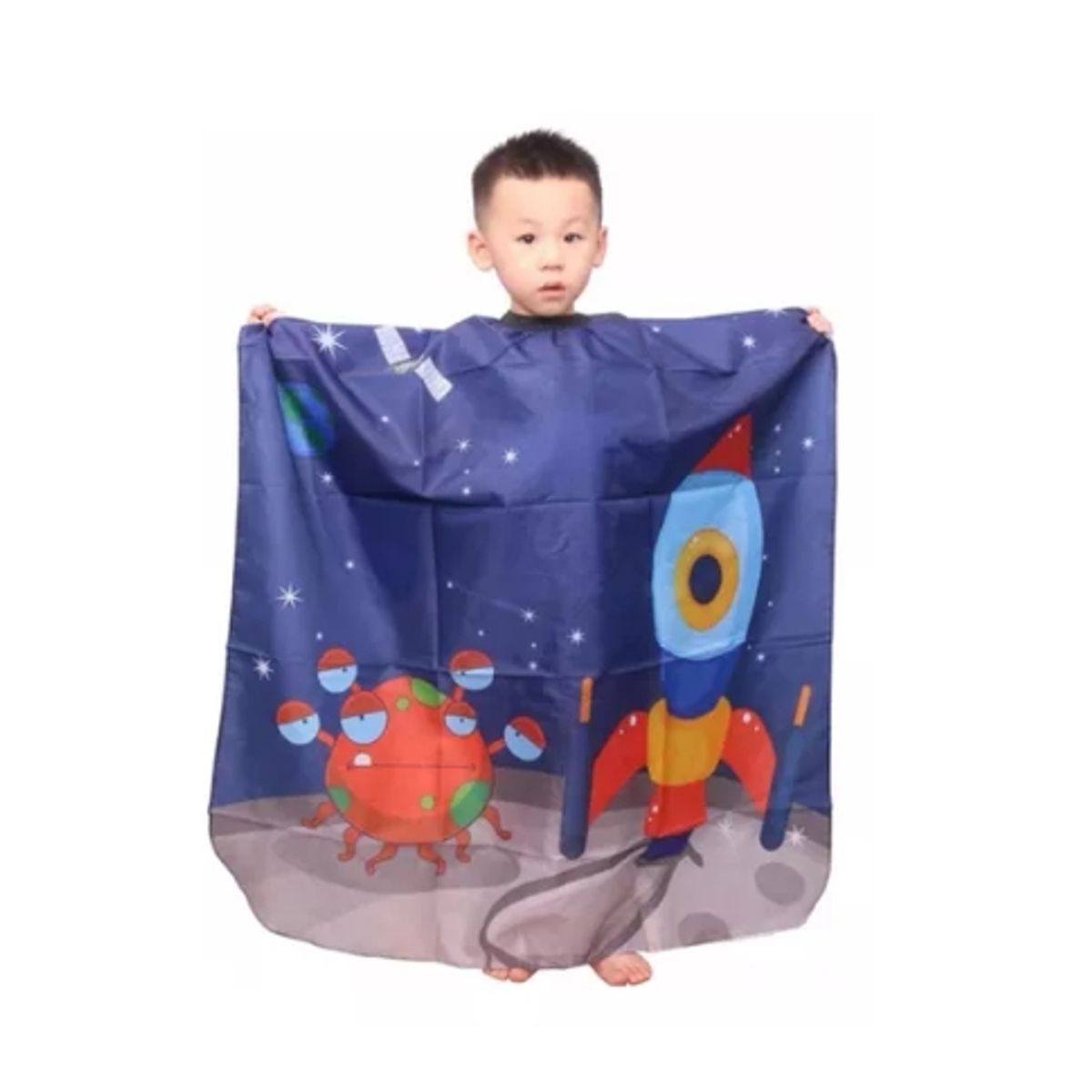 GENERICO - Capa Corte De Barbero Barbería Para Niño Azul Diseño.