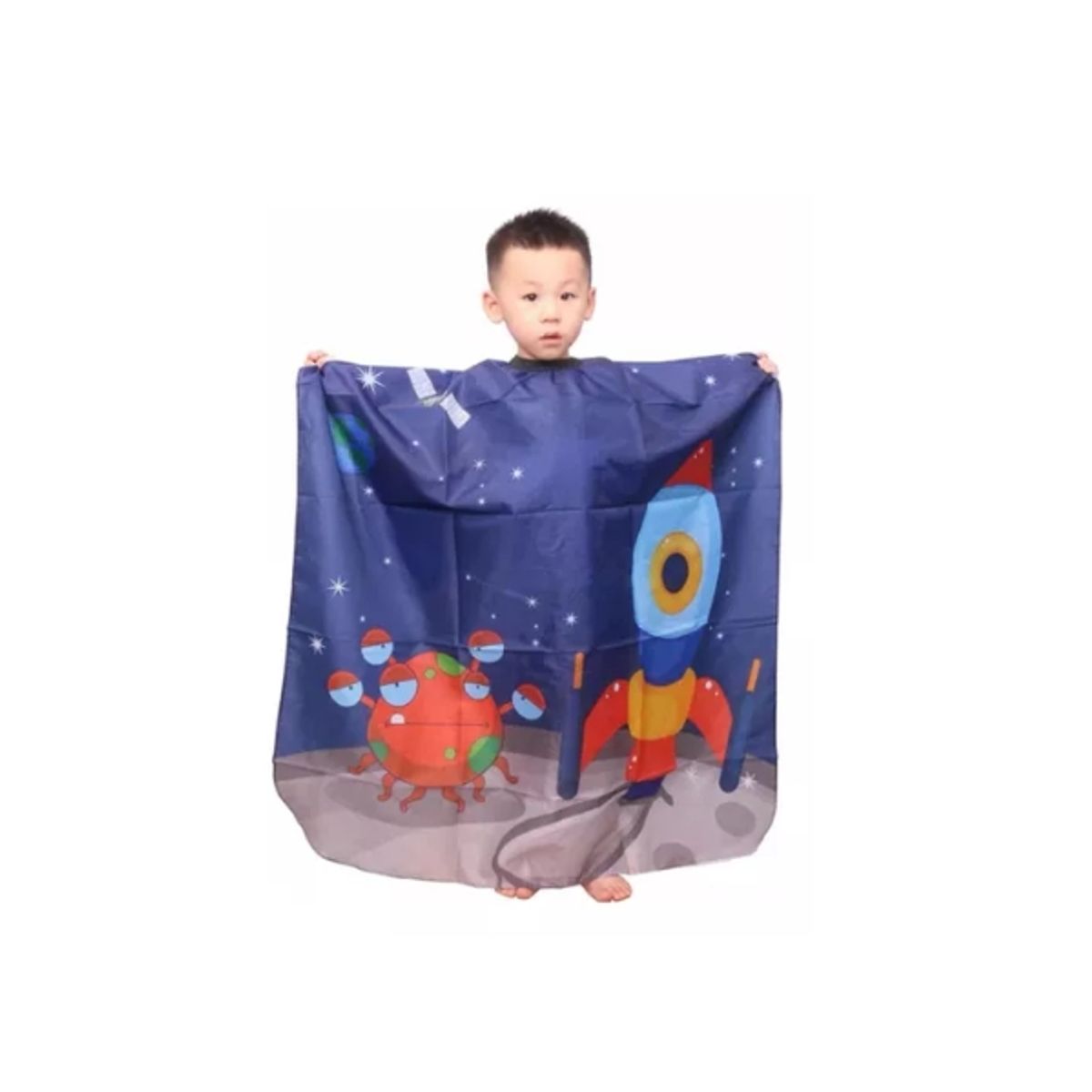 GENERICO - Capa Corte De Barbero Barbería Para Niño Azul Diseño.