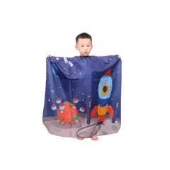 GENERICO - Capa Corte De Barbero Barbería Para Niño Azul Diseño.
