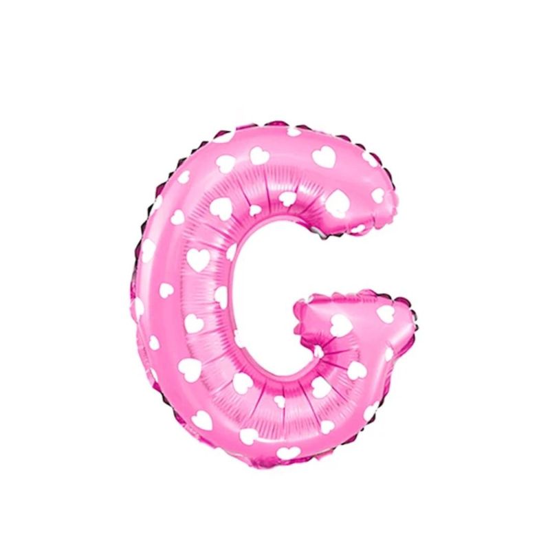 GENERICO - Globo letra "G" Rosa 16 Pulgadas