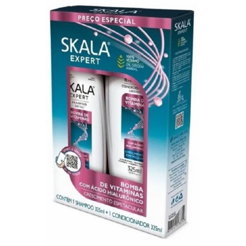 SKALA - Kit Shampoo Acondicionador Bomba de Vitaminas 325ml CU.