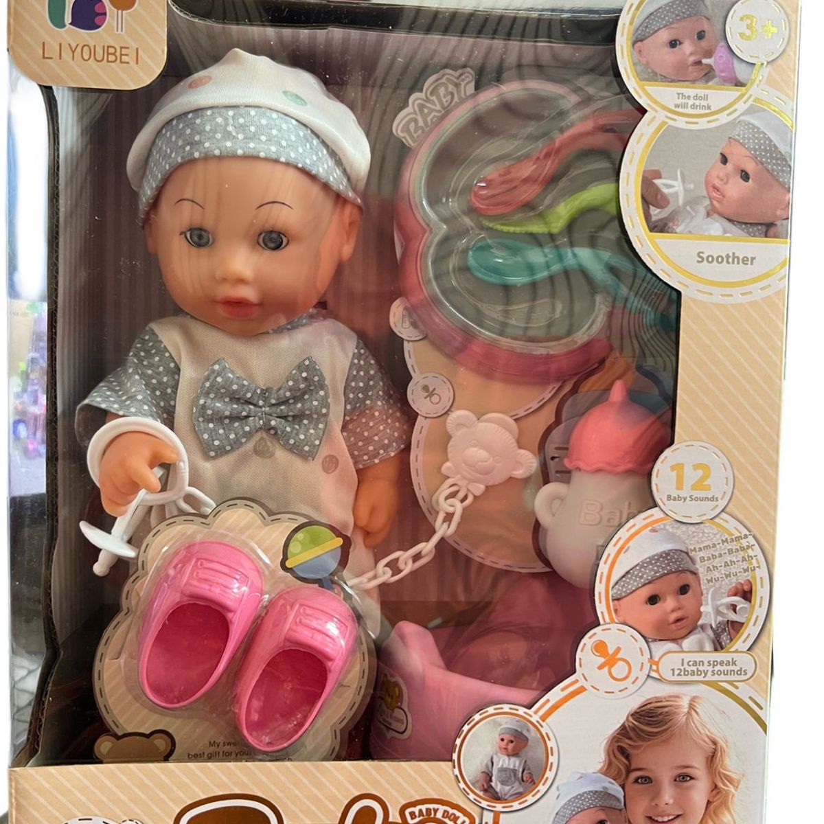 GENERICO - Muñeca Guagua - Bebe Gestitos Faciales