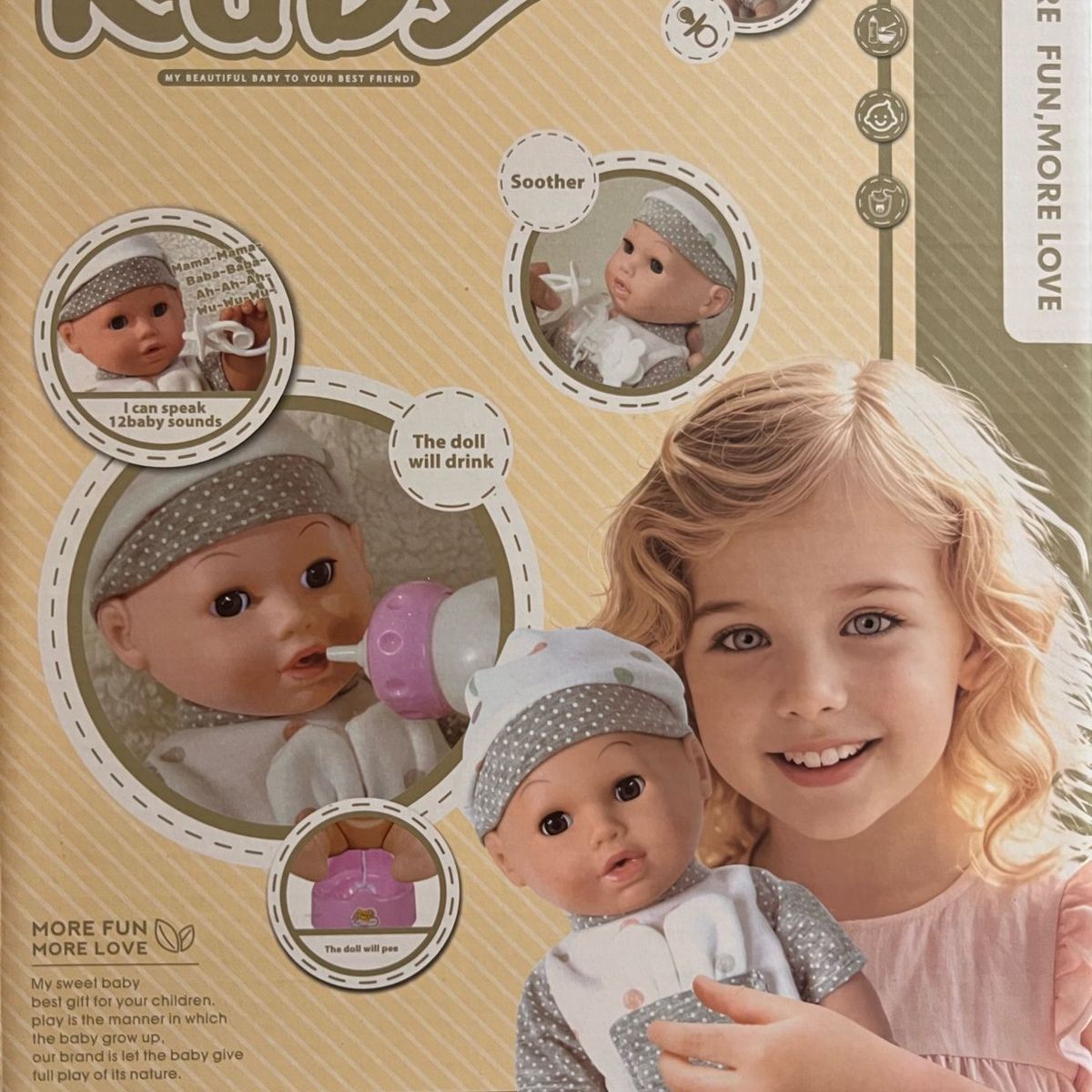 GENERICO - Muñeca Guagua - Bebe Gestitos Faciales