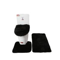 Set De Baño 3 Piezas Alfombras Peludas Antideslizante