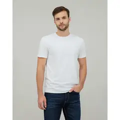 ROLY - Polera Blanca Hombre Algodón Cuello Redondo