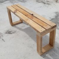 Banca 100 De Madera De Pino 100cm De Largo