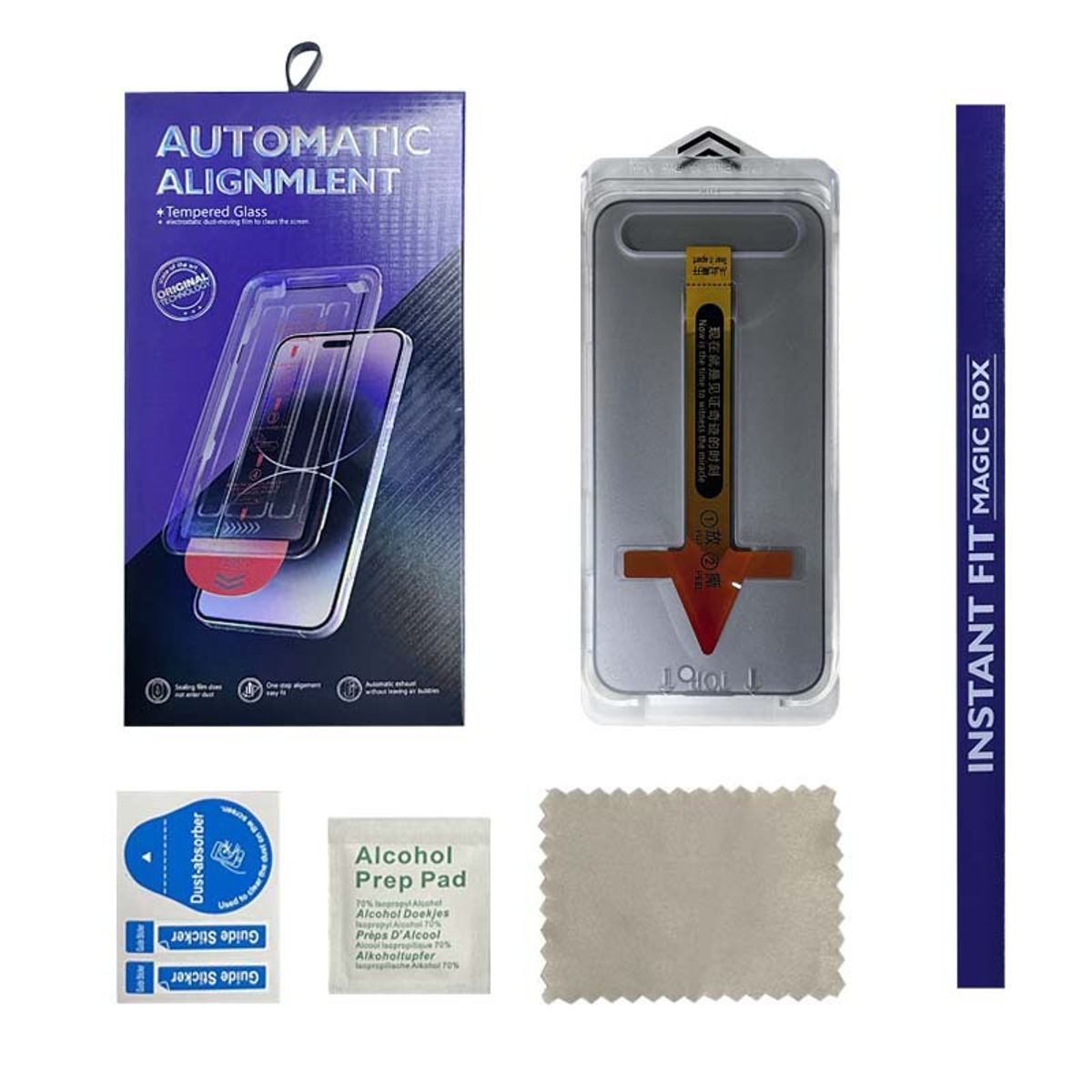 GENERICO - Lamina de Vidrio Para iPhone 11 Auto Instalable