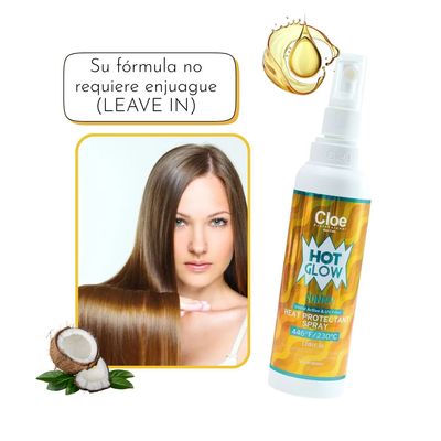 Imagen 2 del producto Protector Térmico Hot Glow Sunny 250ml Aroma Coco AntiFrizz Brillo Filtro UV Desenreda