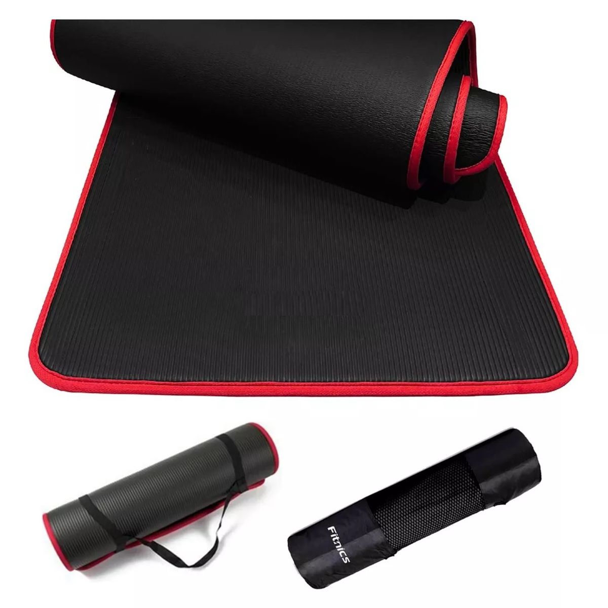 GENERICO - Mat Yoga Colchoneta Ejercicio 10mm Borde Tela bolso correa