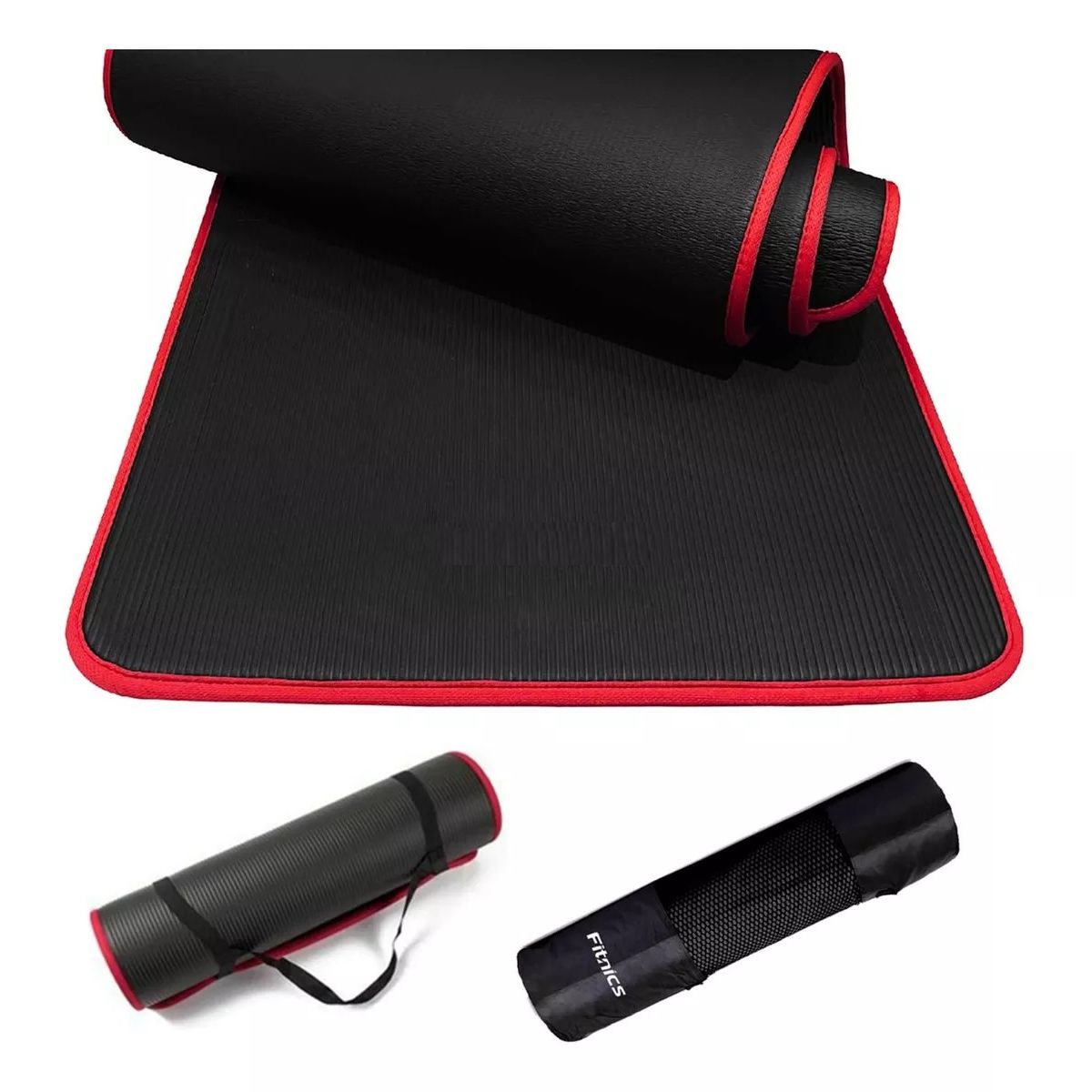 GENERICO - Mat Yoga Colchoneta Ejercicio 10mm Borde Tela bolso correa