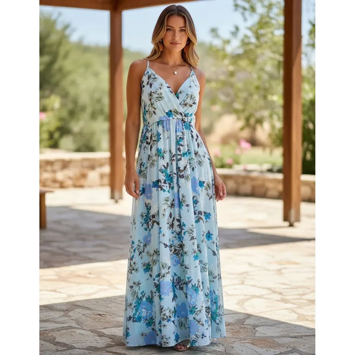 LUNA - Vestido Floreado Fiesta Mujer Modelo 2177