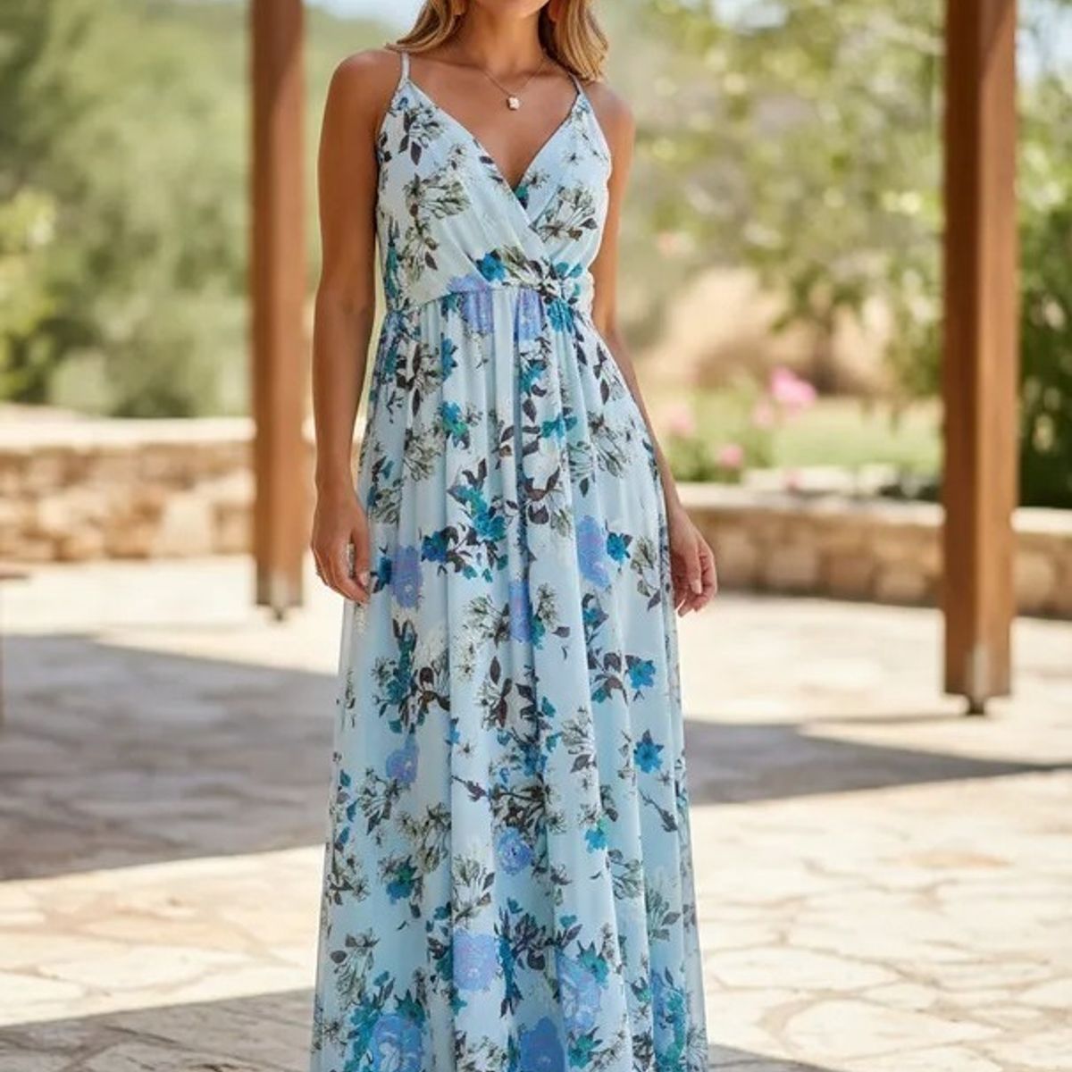 LUNA - Vestido Floreado Fiesta Mujer Modelo 2177