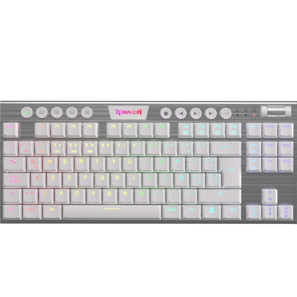 REDRAGON - Teclado Gamer Inalámbrico Redragon K621w Horus Tkl Sw Red