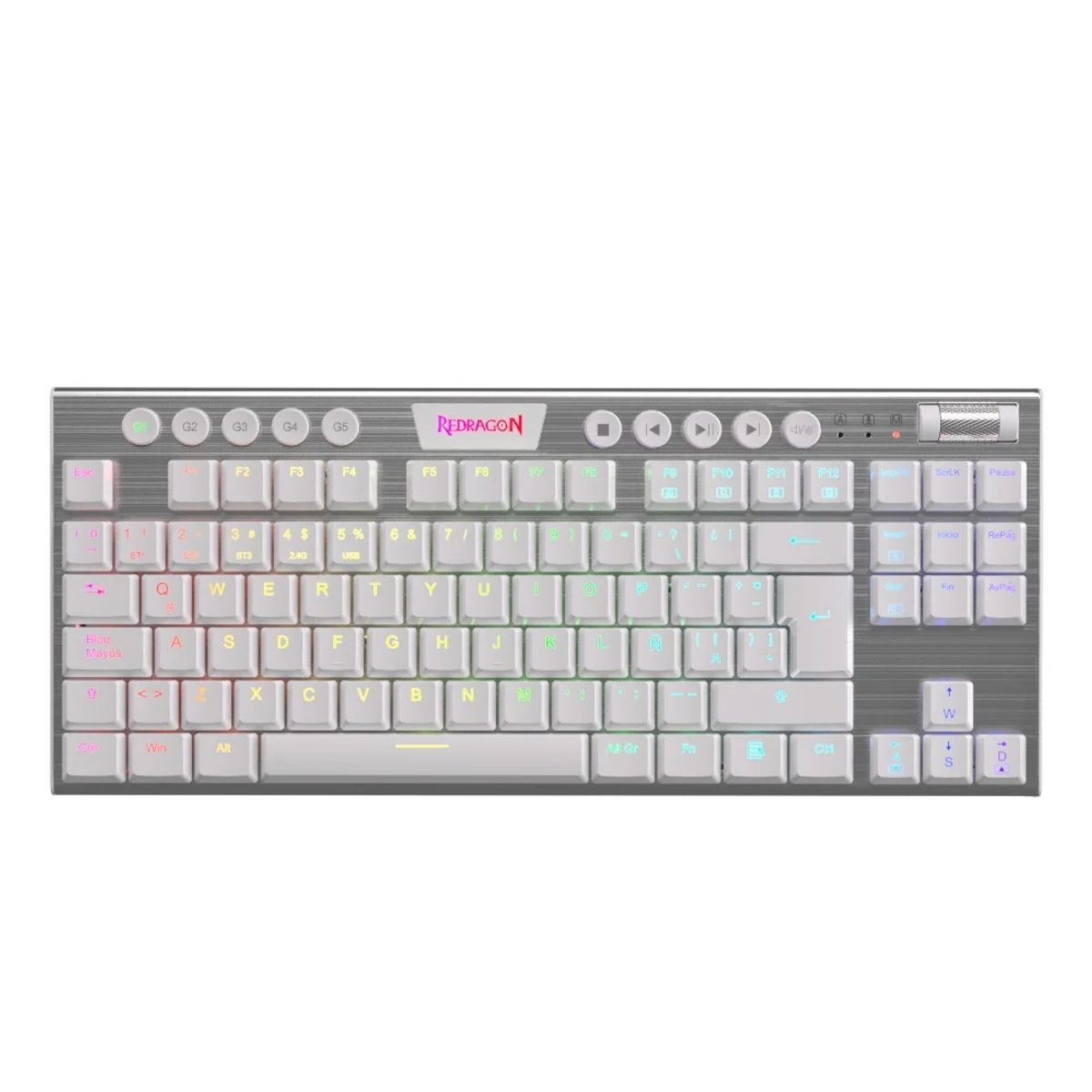 REDRAGON - Teclado Gamer Inalámbrico Redragon K621w Horus Tkl Sw Red