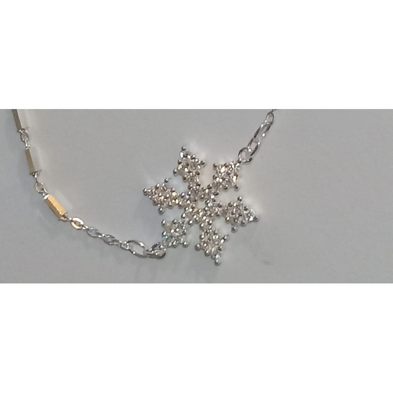 GENERICO - PULSERA COPO DE NIEVE PLATA 925