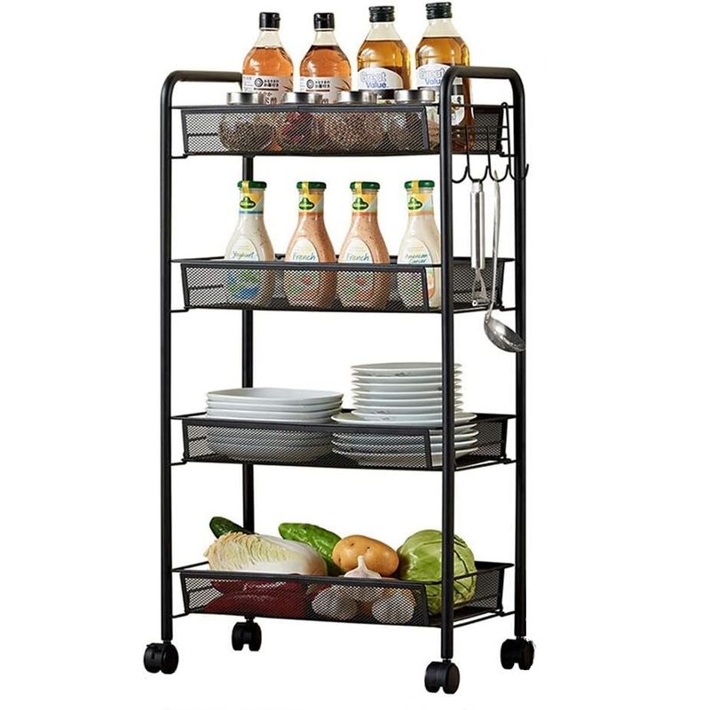 MP - Carro Frutero Organizador Multiuso Con 4 Niveles Y Ruedas