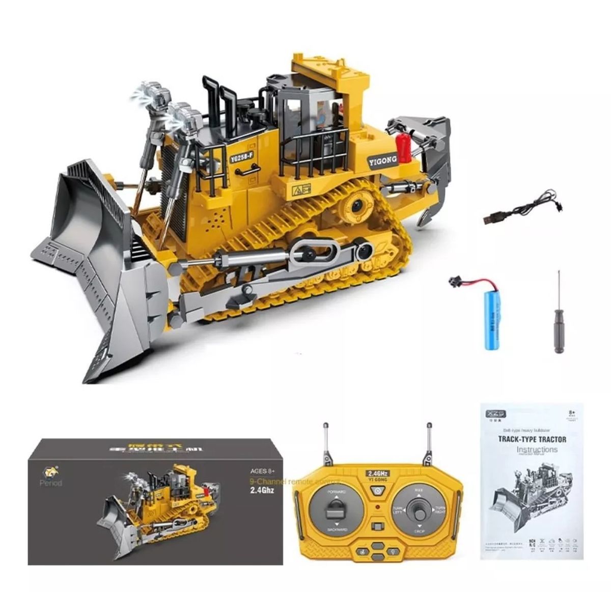 GENERICO - Excavadora Camión bulldozer radio control Rc120