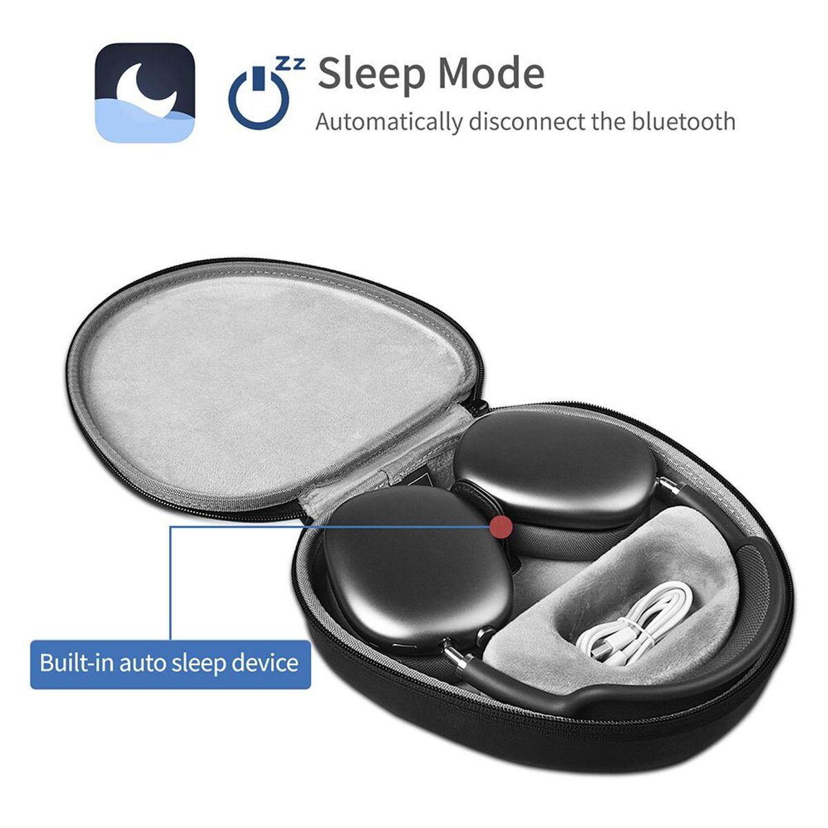 GENERICO - Estuche Almacenamiento Smart Rígido Para AirPods Max Azul