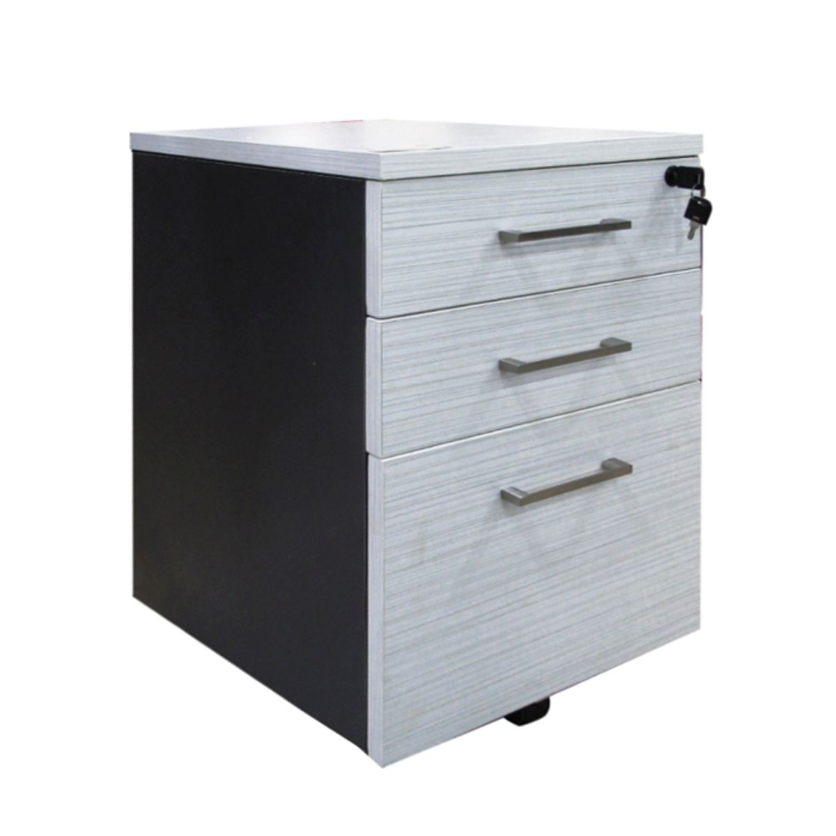 MSA MUEBLES SANTA ANA - Cajonera Móvil 2U  1KX MAPLE con GRIS