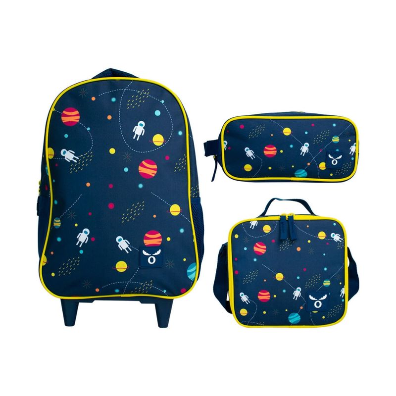 GENERICO - Pack Mochila Escolar Con Ruedas  Lonchera estuchemoose