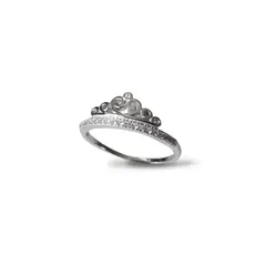 COGGIOLA - Anillo Corona Circón Plata Fina 925