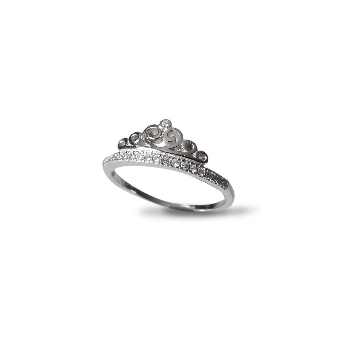 ANDREA COGGIOLA JOYAS - Anillo Corona Circón Plata Fina 925