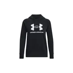 UNDER ARMOUR - Polerón Big Logo UA Rival Negro para mujer