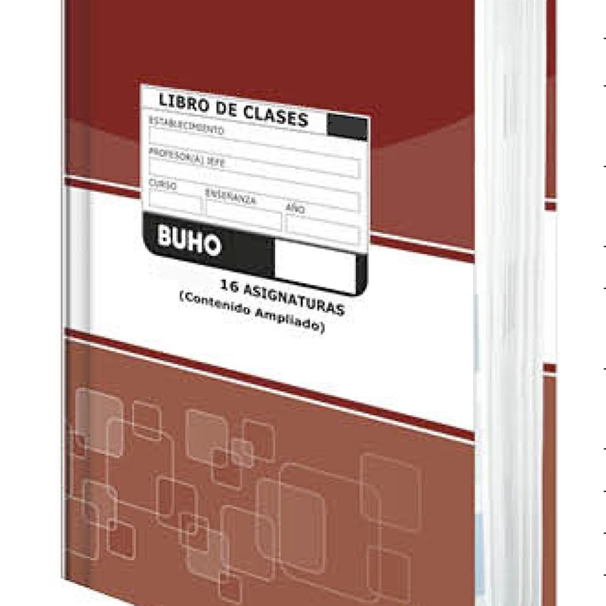GENERICO - Libro de Clases Buho Enseñanza Basica 1a8° Cont Completo 16asg